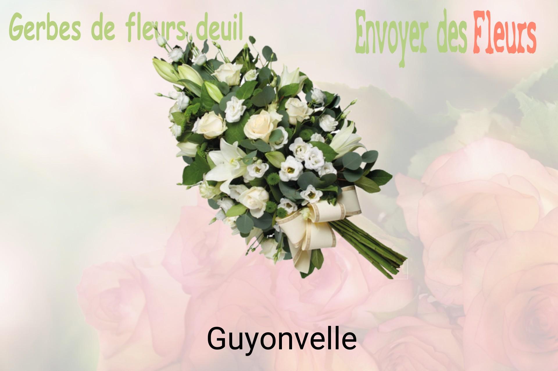 Gerbe de fleurs de deuil livrée à Guyonvelle